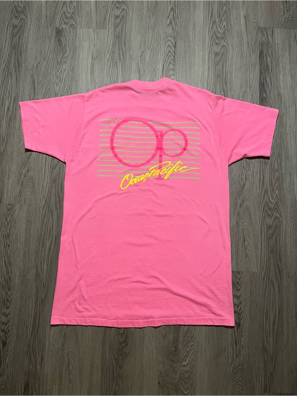 Vintage 90s OP Ocean Pacific double sided surf graphic big logo spell out Large